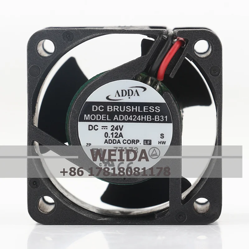 Original ADDA AD0424HB-B31 4cm 4028 DC24V 0.12A 2-wire converter chassis cooling fan  40*40*28MM