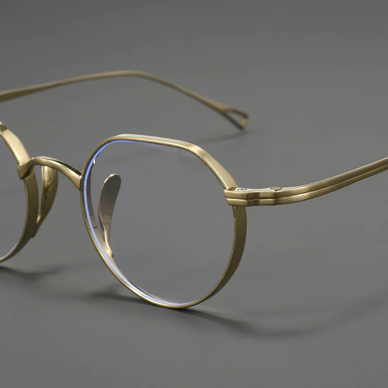 

Японские ретро овальные очки с синим фильтром для близорукости для мужчин и женщин, ультралегкие оптические очки в оправе из чистого титана