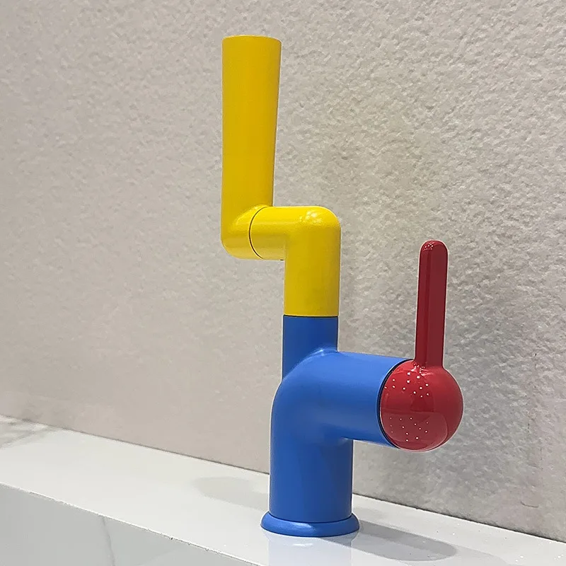 Bathroom Water Tap Universal Rotating Two-speed Water Outlet Hot and Cold Basin Faucet Multi-color Personalized Wholesale