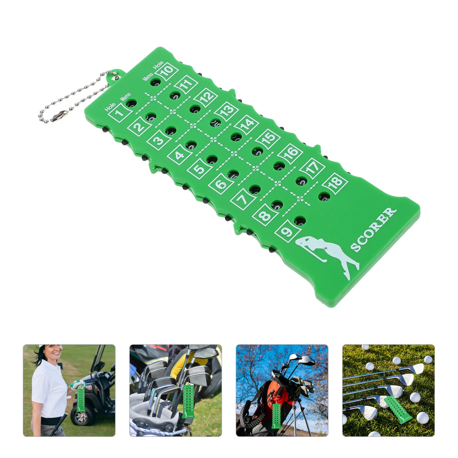 

2pcs Score Counter Clicker 18-Hole Stroke Tracking Portable Lightweight Golf Scorer Keychain Tool For Practice Competition,