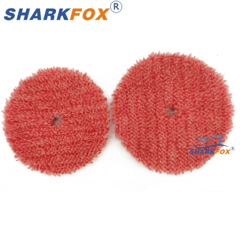 

Sharkfox 5/6inch Red Wool Felt Polishing Pad Wool Wheel Buffer Auto Paint Care Buffing Pads for Car Polisher Remove Scratches
