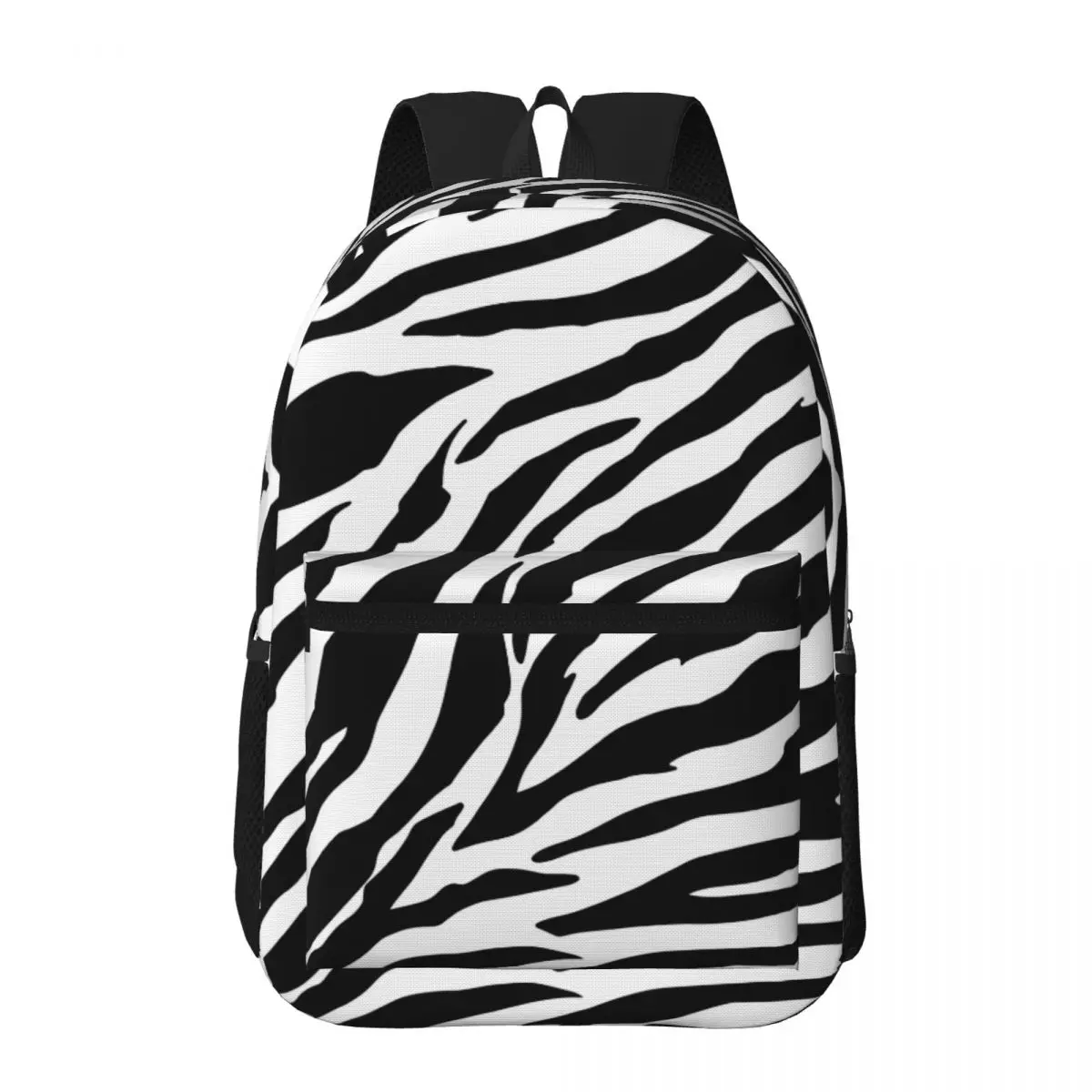 atinfor White Zebra Stripes Printing Women Backpack Female Laptop Student Bookbag School Bag for Teenage Girl Unisex