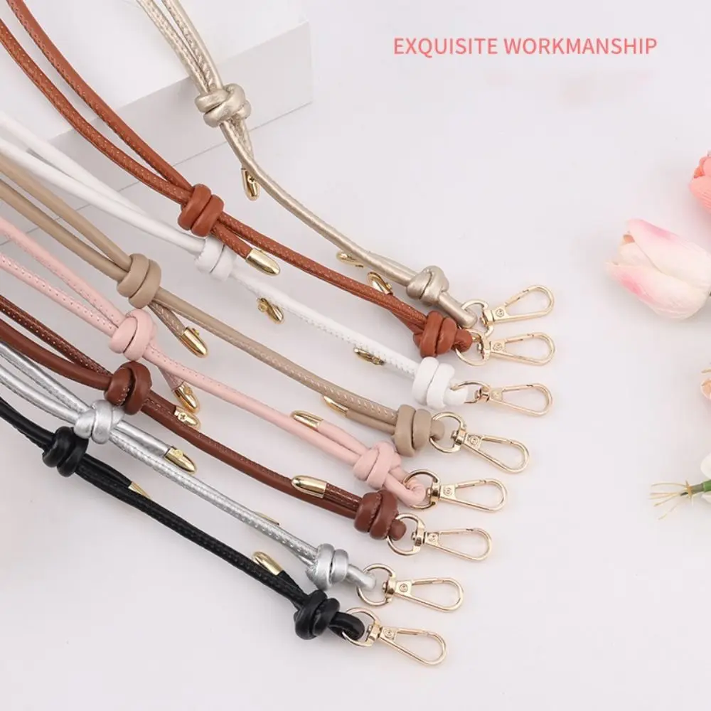 PU Leather Single Shoulder Bag Strap Adjustable Length Lightweight Replacement Shoulder Strap Solid Color Handbag Strap
