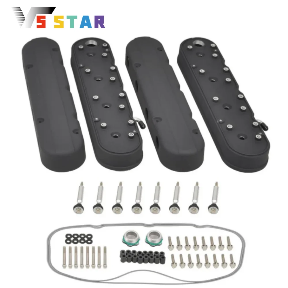 

8082-3BK JM8082-3BK 1Set Valve Covers & Coil Mounts with Covers For Chevrolet Small Block Gen III IV LS1 LS2 LS3 LS6 LS7 Engines