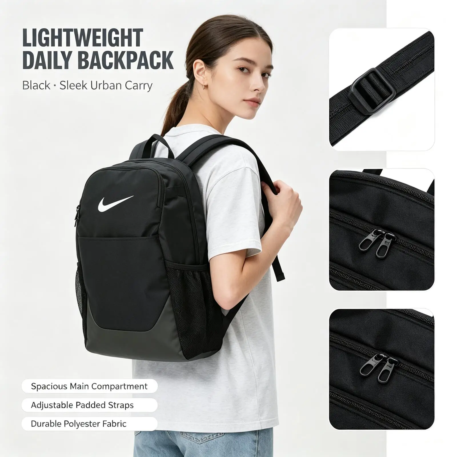 Nike Men's Women's Bag, Fashionable Trendy For Middle And High School Students, Travel, Outdoor Sports, Backpack IB4408-010