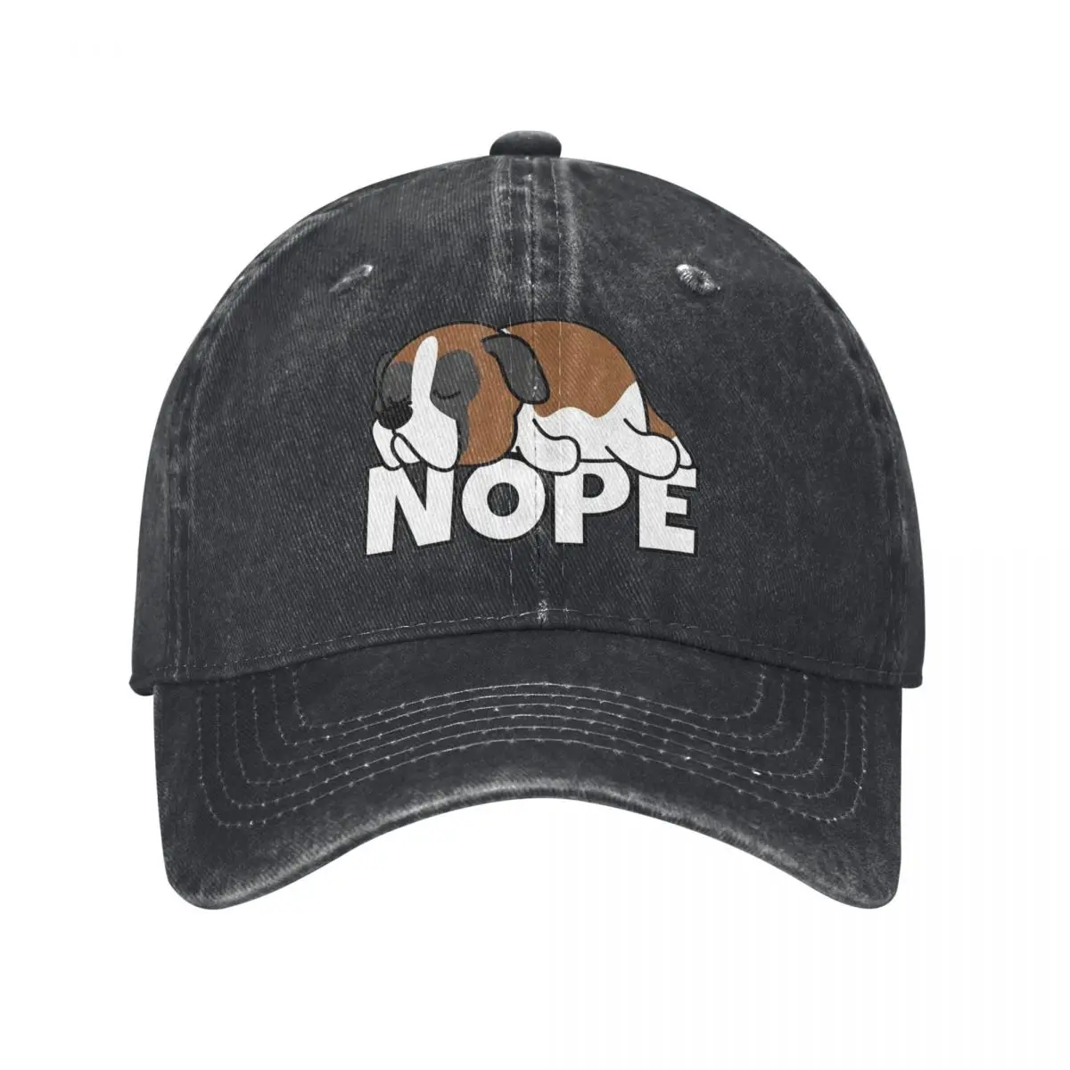 Nope Saint Bernard Dog Baseball Cap Fashion Women Men Trucker Dad Hat Sun protection Kpop Rock Baseball Caps Gift