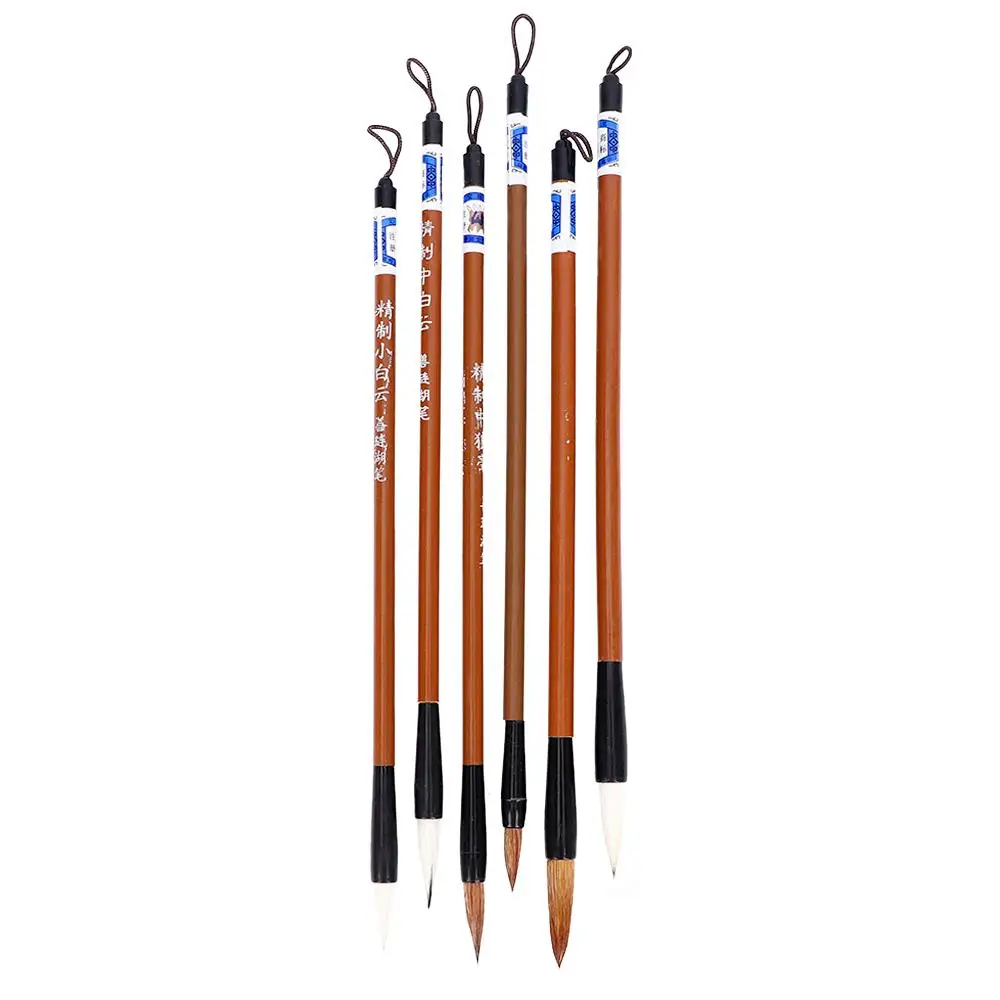 Practical Bamboo Painting Brush Practice Writing Brush Traditional Chinese Calligraphy Wolf's Hair Writing Brush