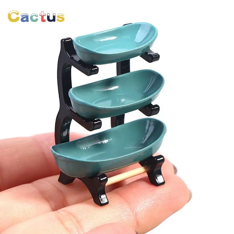 Dollhouse Miniature Furniture Shelf Bookshelf Storage Display Rack Kitchen storage rack Dollhouse Furniture Accessories