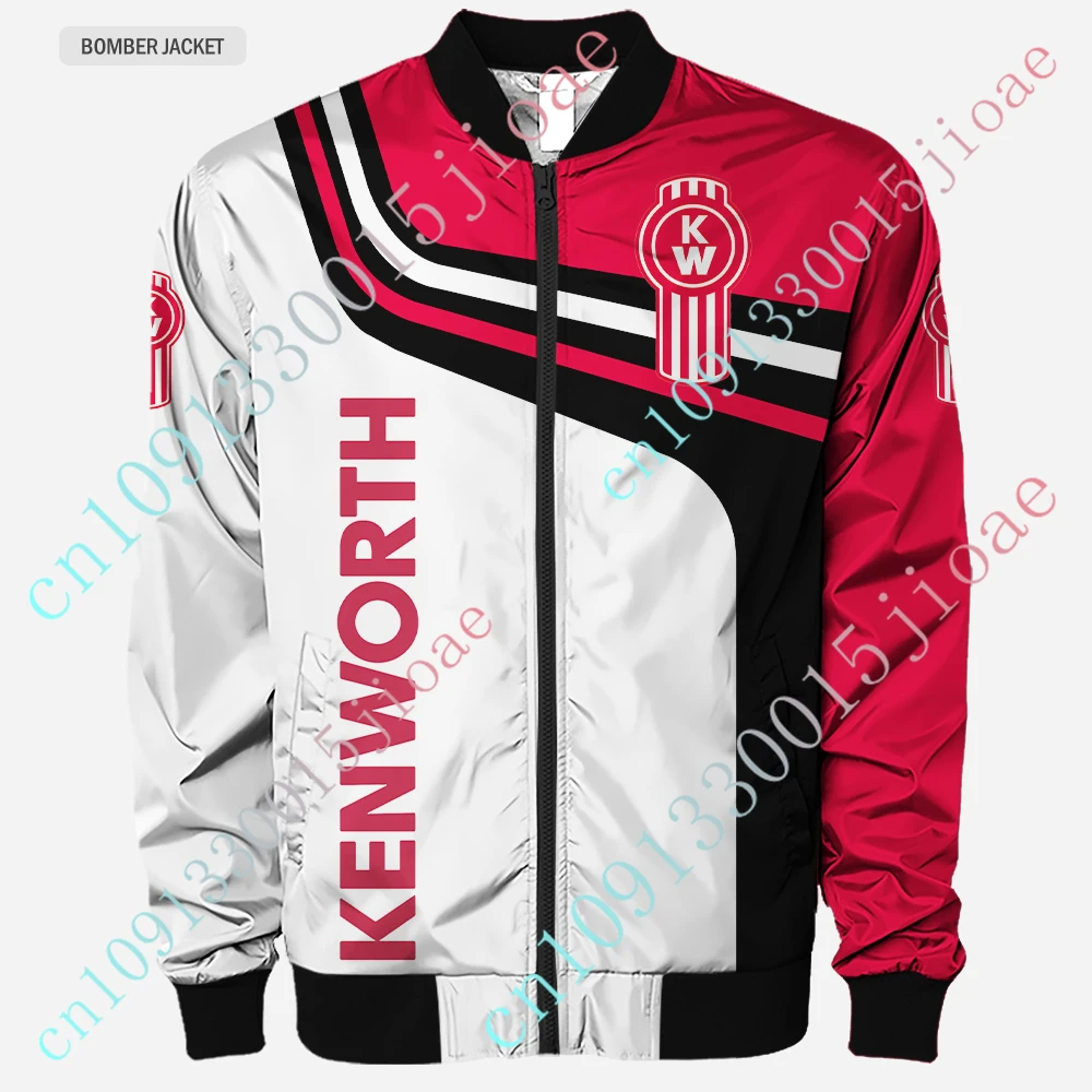 Kenworth Windbreaker Harajuku Parkas Bomber Jacket Jackets For Men's Clothing Techwear Baseball Uniform Thick Coat Custom Logo