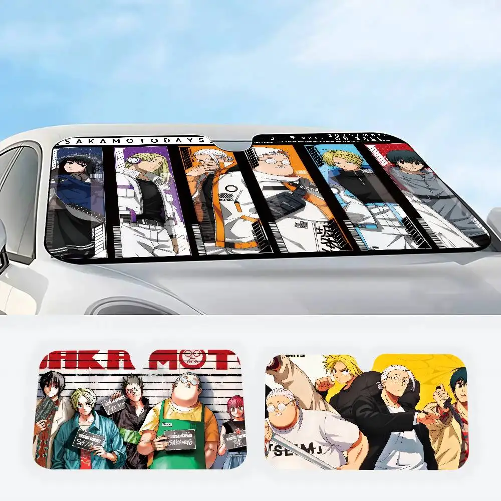 

Anime S-Sakamoto Days Windshield Sunshade Windscreen Cover Sun Shade Auto Sun Visor Car-covers Car Solar Protection