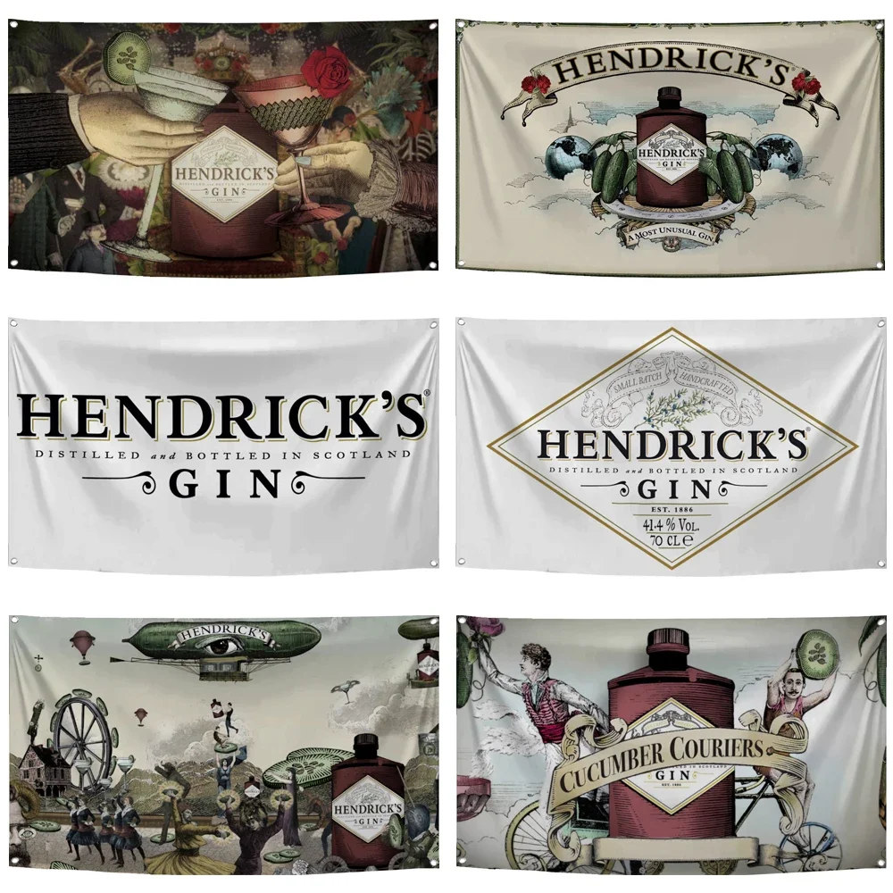 2×3ft 3×5ft Hendricks Flag Polyester Digital Printed Beer Banner Tapestry Curtain For Decor