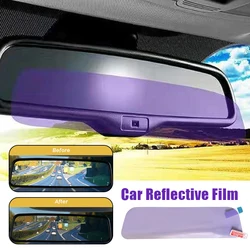 Película antideslumbrante para espejo retrovisor Interior de coche, película a prueba de lluvia, pegatina protectora Nano antiarañazos, piezas de estilo automático