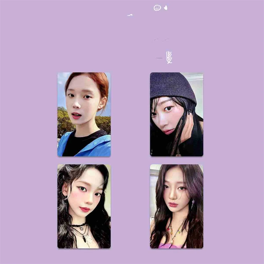 4 יחידות / מערכת KPOP Idols WINTER NINGNING 3rd Anniversary Photocard איכות גבוהה INS Style הדפסת HD LOMO Cards KARINA GISELLE מתנות