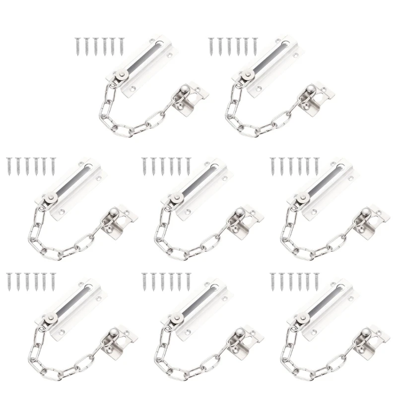 Thickened Door Lock Chain Interior Door Chain Lock Strong & Long Service Security Device Simple Installation for House