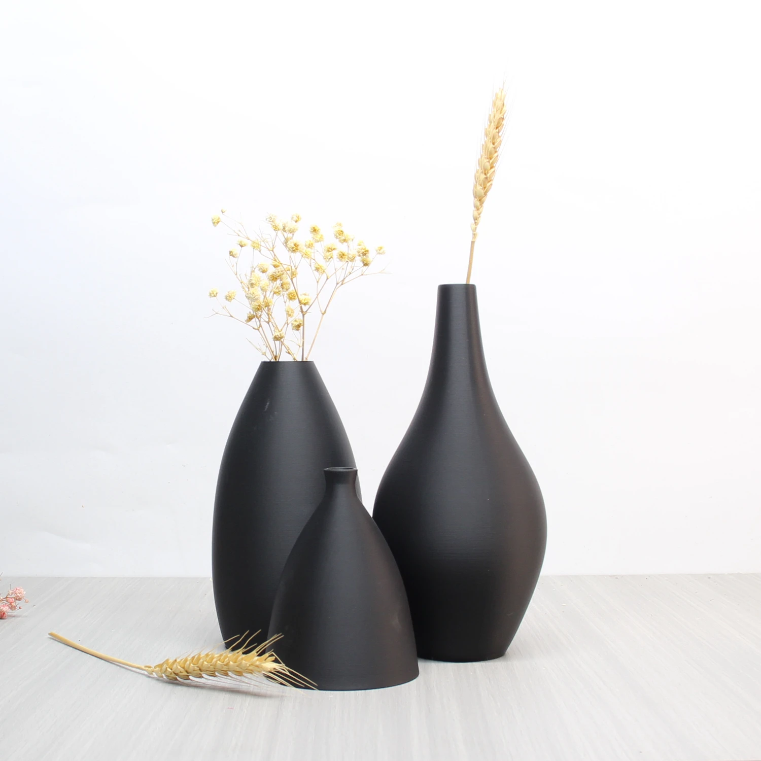 مجموعة مكونة من 3 قطع من المزهريات غير اللامعة (مزهريات مطبوعة ثلاثية الأبعاد) ديكور منزلي، مزهريات حديثة وبسيطة، مزهريات بوهيمية، غرفة معيشة للمزرعة، Di #6