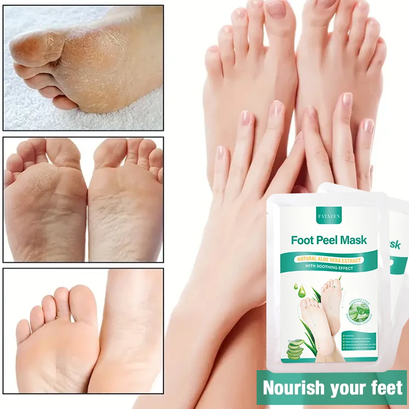 Aloe Foot Peel Mask For Dry Rough Cracked Feet,Brightening Your Feet,Soothing Your Feet&Heel,Make Your Feet Smooth And Soft