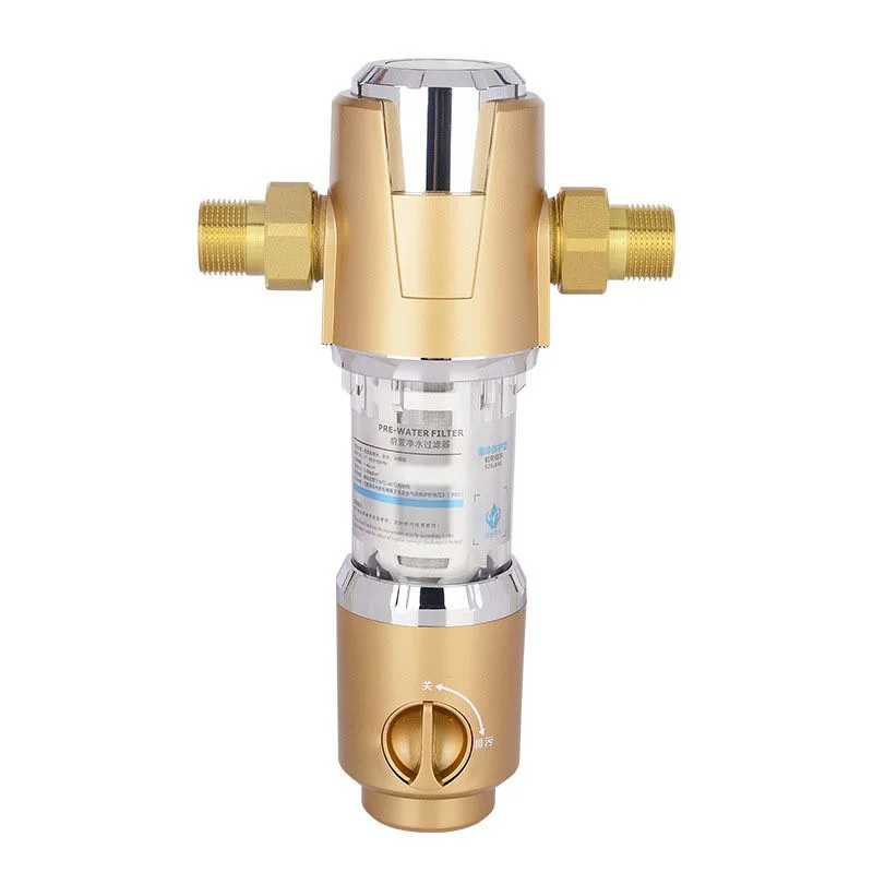 Vorfilter für Haushaltsrückspülung, zentrale Wasseraufbereitung für das ganze Haus, Hersteller von Wasserreinigern aus Edelstahl mit großem Durchfluss