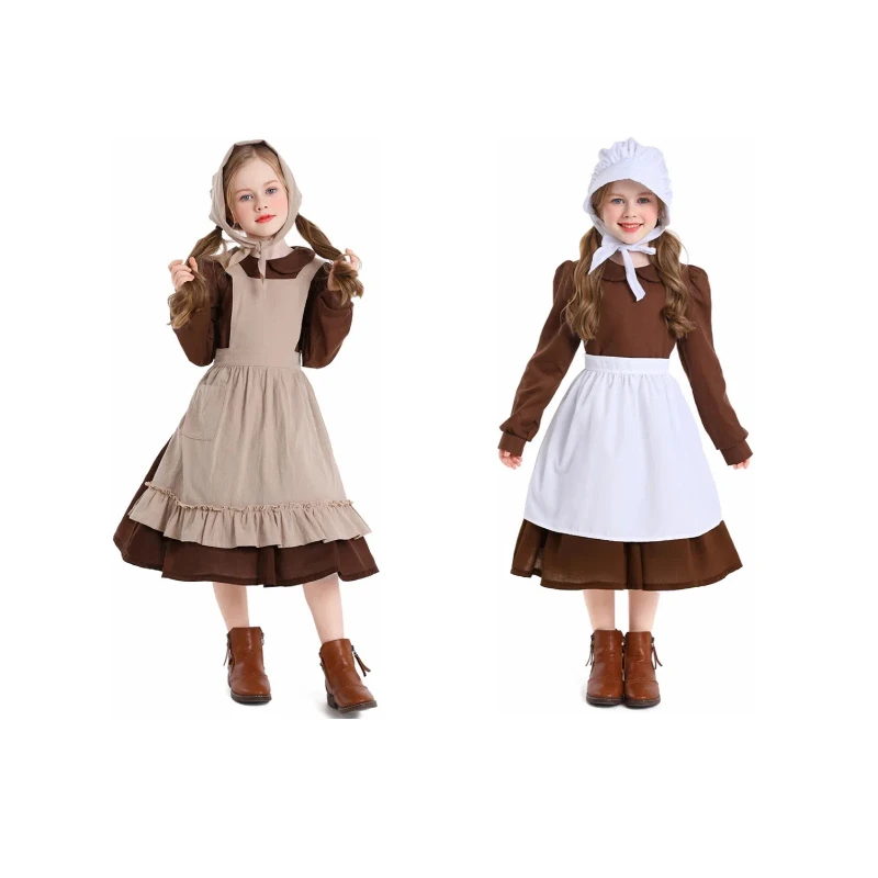 

Детское платье горничной для косплея, маскарадное пасторальное платье, костюм Баварской пивной девушки, костюмы для выступления на сцене, Хэллоуина, карнавала