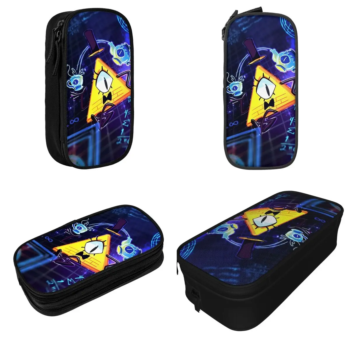 Gravity Falls Bill Cipher Pencil Cases Fashion Cartoon Anime Pen Bag Kids Big Capacity School Supplies Gifts Pencil Box