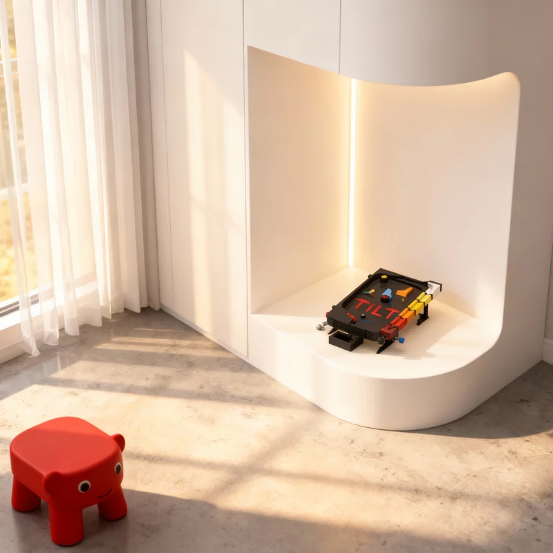 

Набор для сборки модели ретро-пинбола MOC из 628 деталей: конструктор, развивающая игрушка, креативный подарок на Рождество, обучающий конструктор