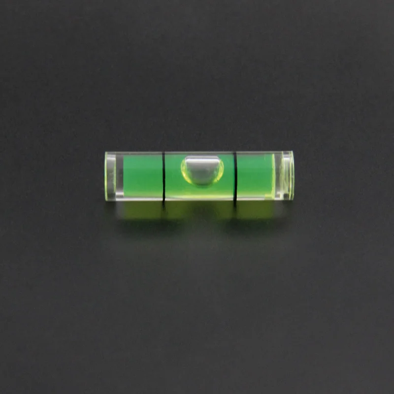 水準器バブルプラスチックミニレベル、測定器、丸型、バブル、6x24mm、100個