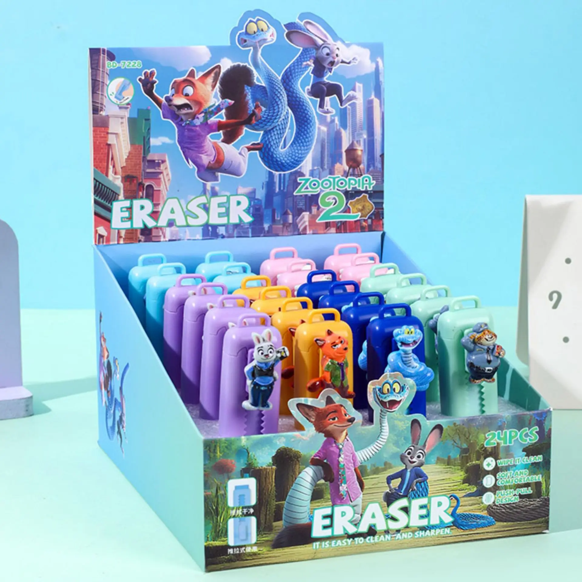 لممحاة Zootopia، ممحاة غاري جوديث نيك اللطيفة للطلاب، ممحاة العودة إلى المدرسة #1