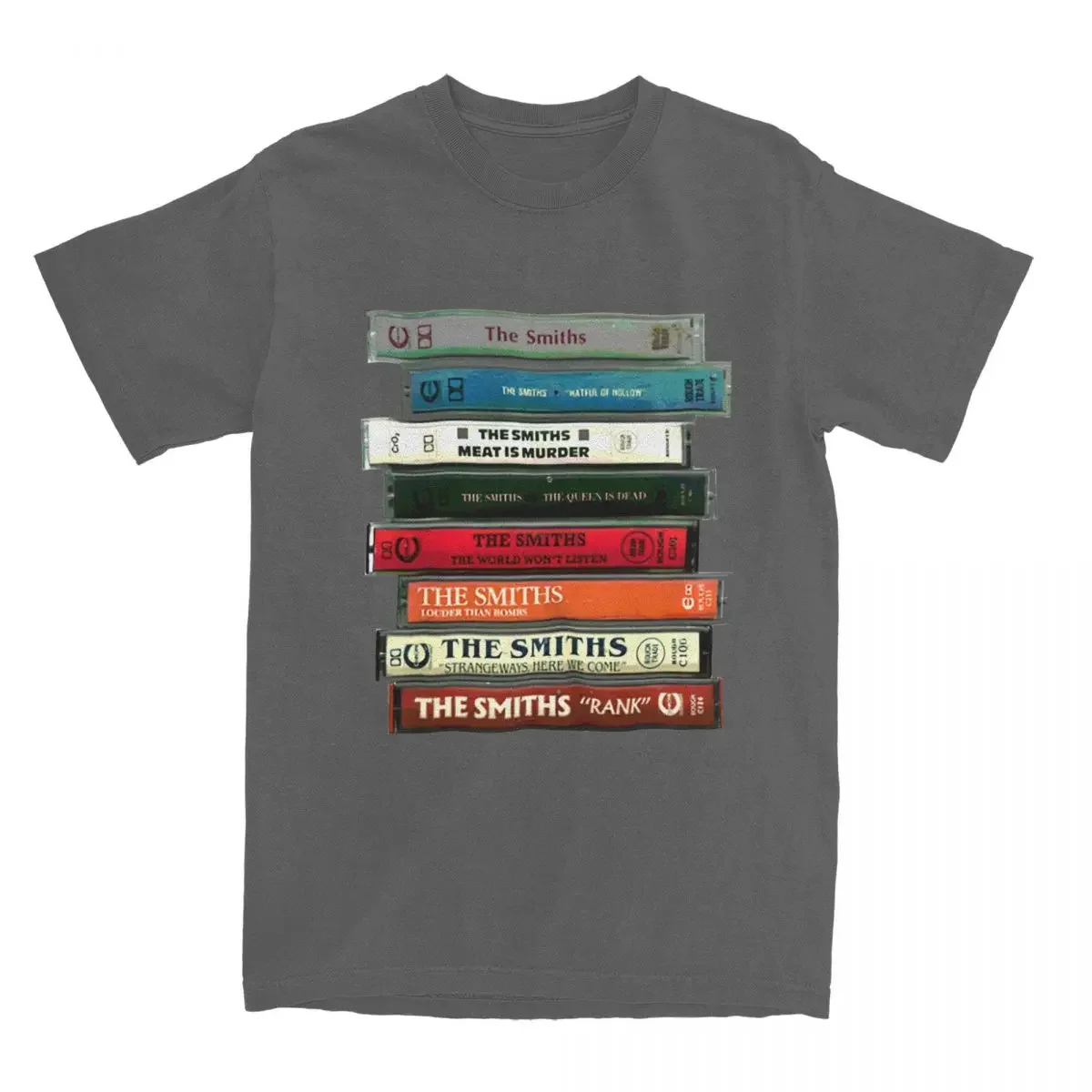 Short-Sleeved Street Style Tops Cotton Round Neck Plus Size TeesThe Smiths Cassettes T Shirt Popular Band Trending T-Shirts 2024