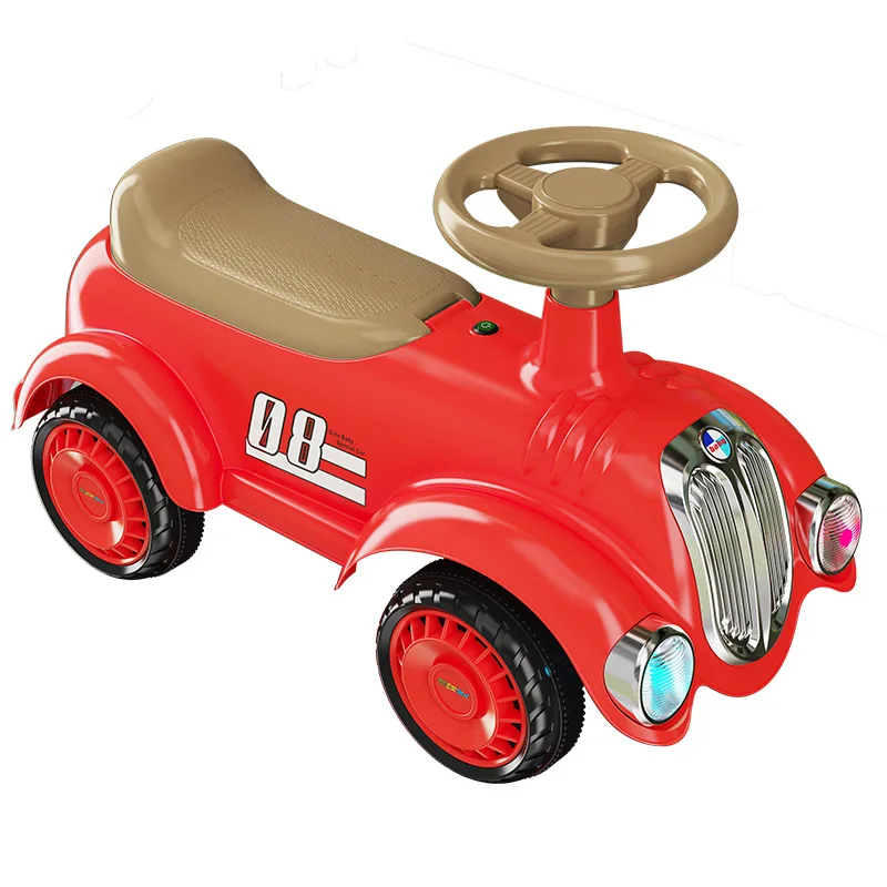 1-5 years boys and girls baby four-wheel balance twist car children's yo-yo universal wheel anti-rollover retro classic car