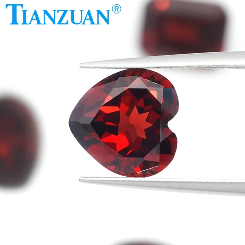 

3.16CT Natural Garnet Gemstone Red Color Heart Shape Brilliant Cut Loose Gem Stone with GRC Certified