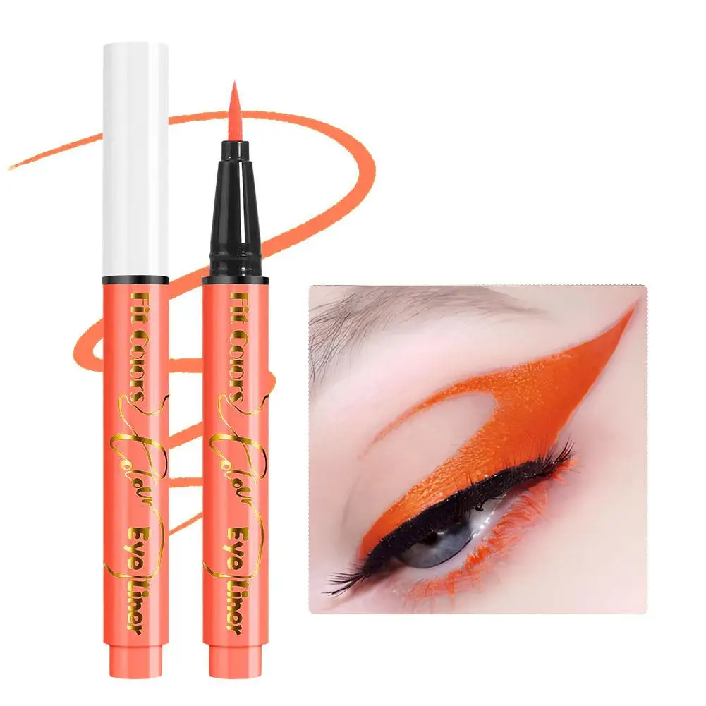 12-kolorowy eyeliner w płynie Neonowy kolorowy eyeliner Halloween Farba do makijażu Eyeliner Długopis do twarzy Blacklight Fluorescencyjne ciało Uv Waterp P0t0