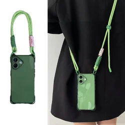 Fashion Clear Soft  Adjustable Strap Lanyard Case For iPhone 17 Air 16 15 14 11 12 13 Pro Max 16E Crossbody Necklace Cover