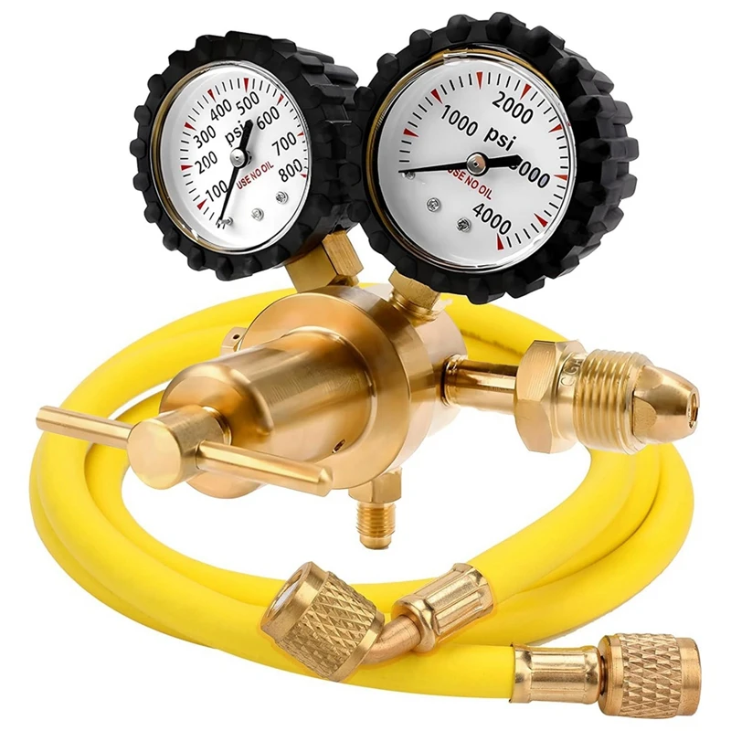 Nitrogen Regulator With 0-800 PSI Delivery Pressure,Hose CGA580 Inlet Connection And 1/4In Male Flare Outlet Connection