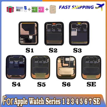 LCD 디스플레이 터치 스크린 디지타이저, 애플 워치 시리즈 1, 2, 3, 4, 5, 6, 7, se용, iWatch 38mm, 42mm, 40mm, 44mm, GPS, LTE 어셈블리, 교체용