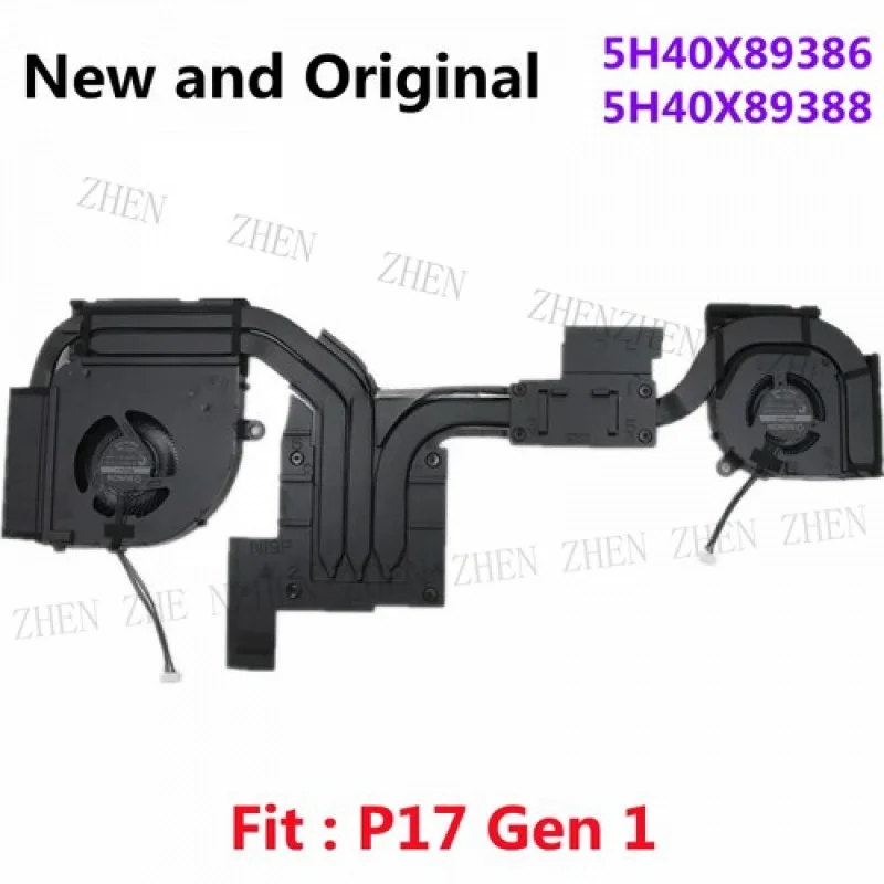 

Y N19P N19E CPU Fan Heatsink Cooler For Lenovo ThinkPad P17 Gen 1 5H40X89387/8