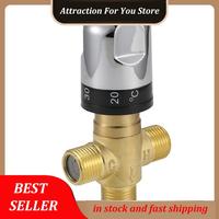 Hot Selling Thermostatic Mixing Valve Solid Brass G1/2 For Shower System Water Temperature Control Pipe Basin Thermostat Control