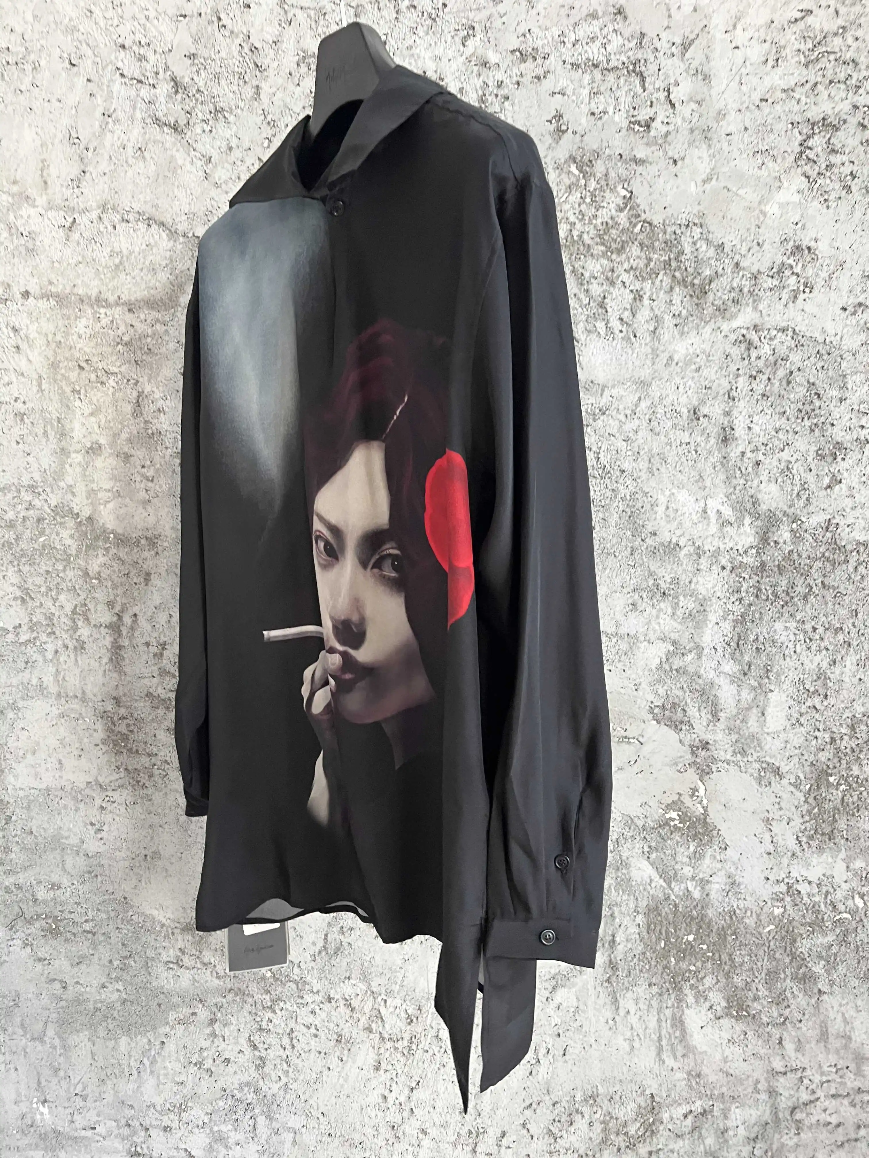 Uchida Sakura Japanese kimono Smoking silk shirt