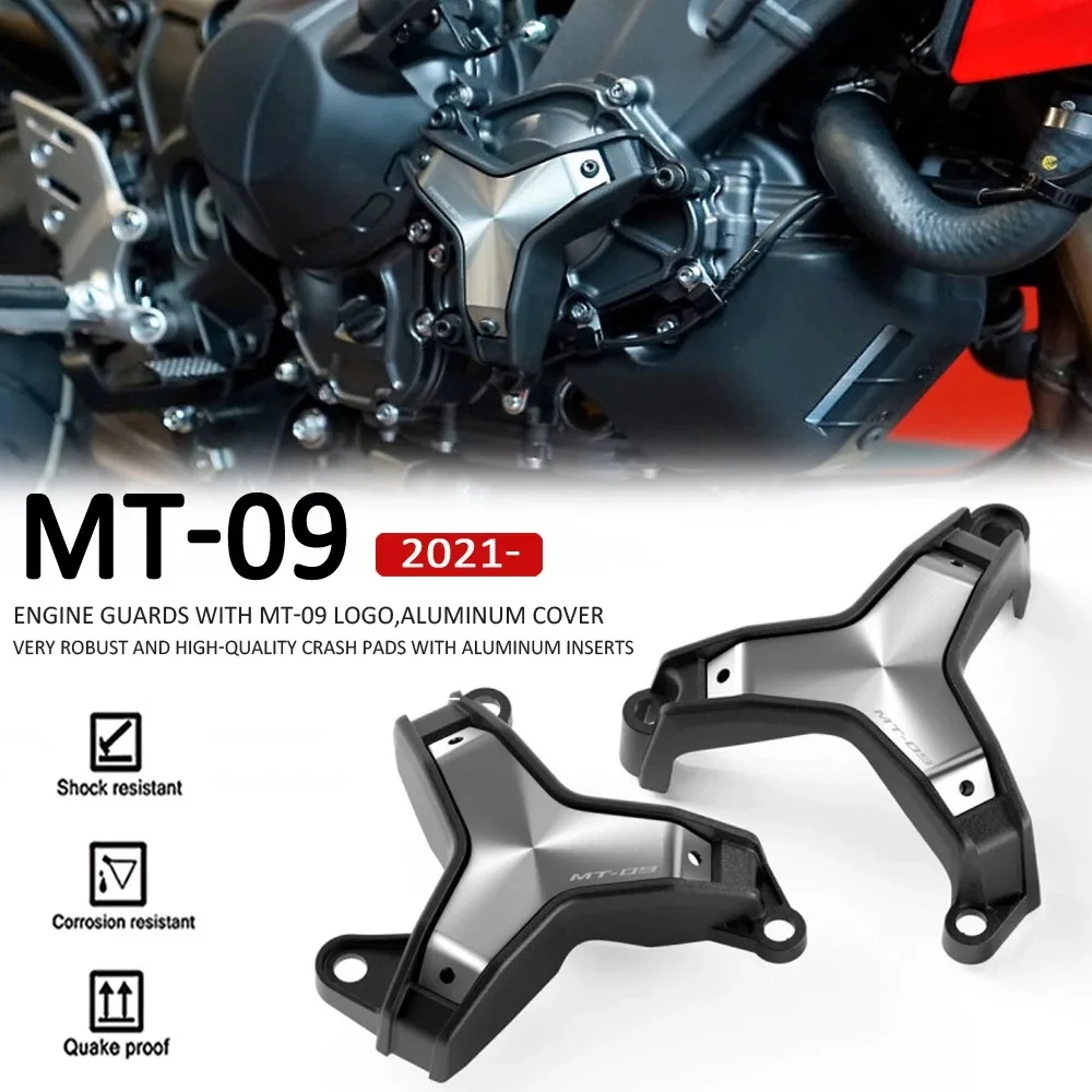 

Engine Protective Guard Crash Bar Engine Guard Frame Protection Cover Fit For YAMAHA MT-09 MT09 TRACER 9 GT 2021 2022 FZ09 22 21