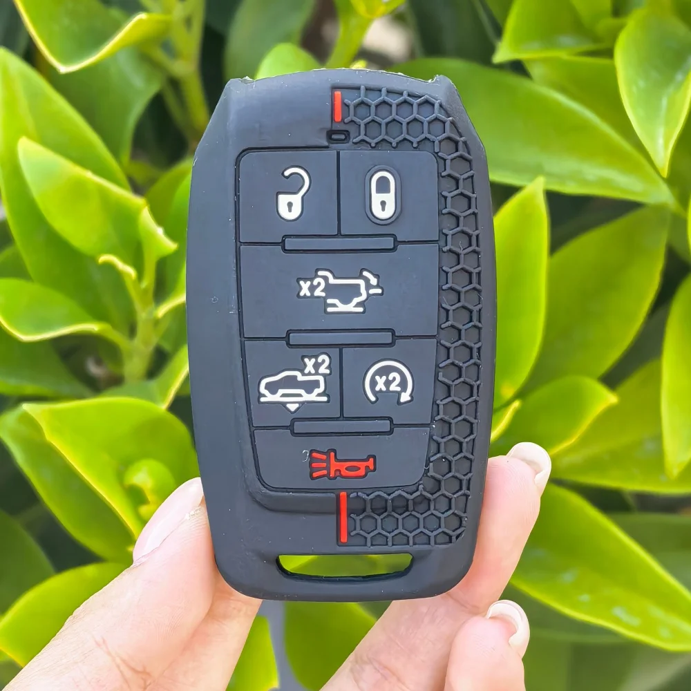 

6 Buttons Silicone Case Smart Remote Car Key Fob Shell Cover for Dodge Ram 1500 Pickup Limited 2019-2026