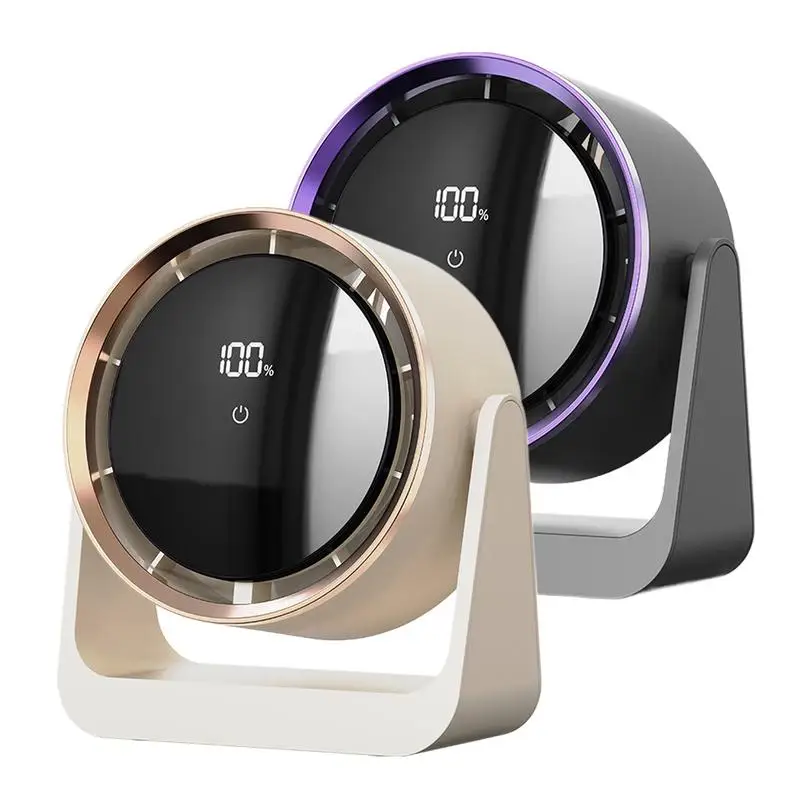 

USB Rechargeable Desktop Fan Silent Desk Fan Powerful Personal Air Quality Enhancer Wall Mounted Bedroom Ventilador Night Lights