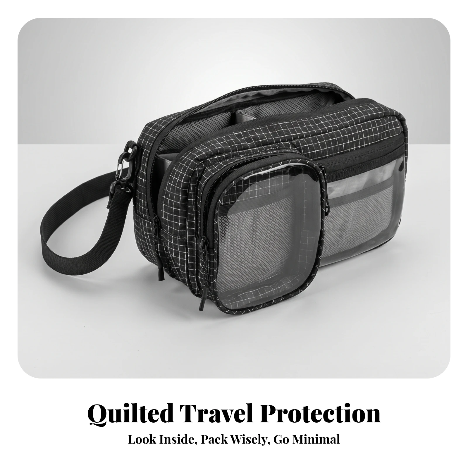 Immagine 6: Borsa a Tracolla con Due Scomparti e Multi-Tasche, Borsa a Tracolla con Cinghia Regolabile, Resistente e Confortevole