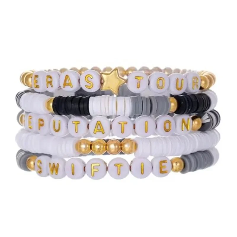 5 قطعة أساور الصداقة لعشاق الموسيقى عشاق السمعة الخوفة الصداقة هيرشي سيرفر أساور الصيف للنساء الفتيات