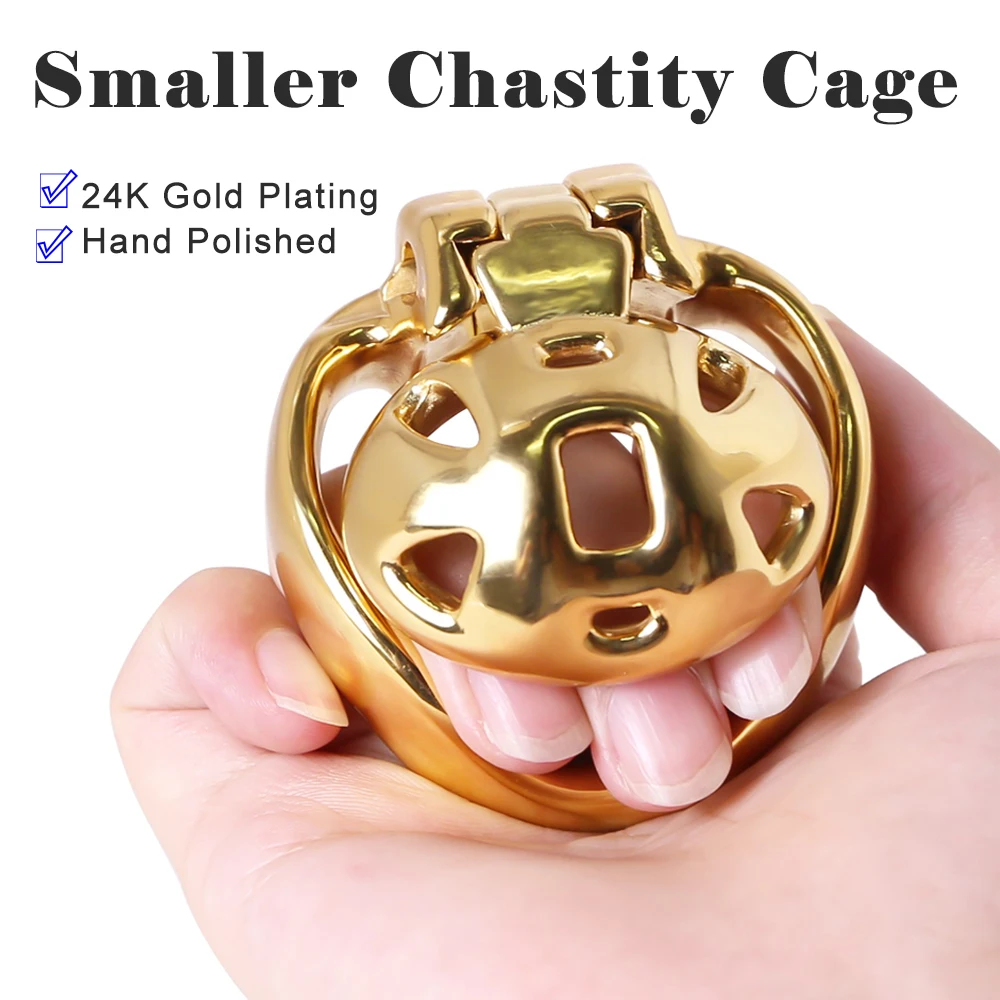 Super Small 3 Color Male Chastity Cage Stainless Steel Lockable Penis Ring Cock Cage Metal Chastity Belt Adults Sex Toys For Men