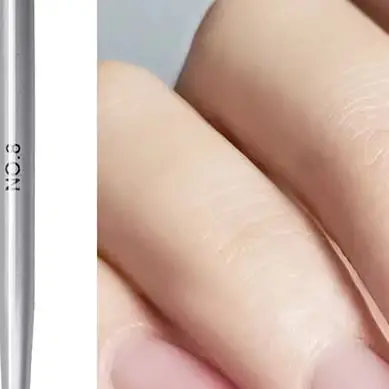 Französisch Schräge Spitze Nagel Pinsel Halbmond Form UV Gel Nagel Acryl Malerei Zeichnung Liner Stift Silber Schwarz Griff Maniküre DIY