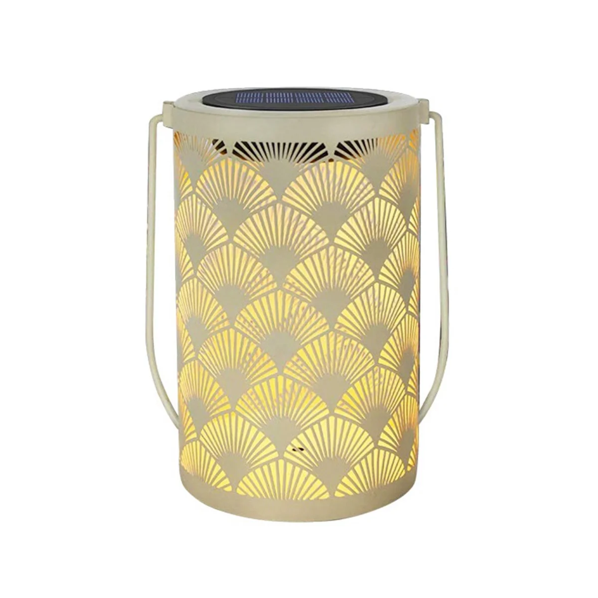 Solar Lantern Light for Decor - Tabletop Lanterns Waterproof Lamp Hanging Garden Lights with Handle Decorations