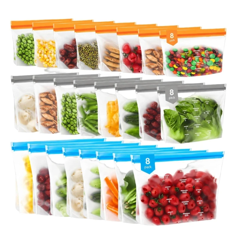N5KC Duals-Track Storage Bags Designed to Help Reduce Leaks, 24 Pieces
