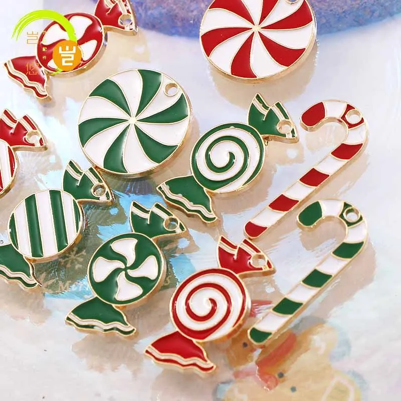 20 Pcs/lot Fashion Christmas Sweets Pendant Making Accessories Charms For Women, Earrings/Necklace Handmade DIY Jewelry