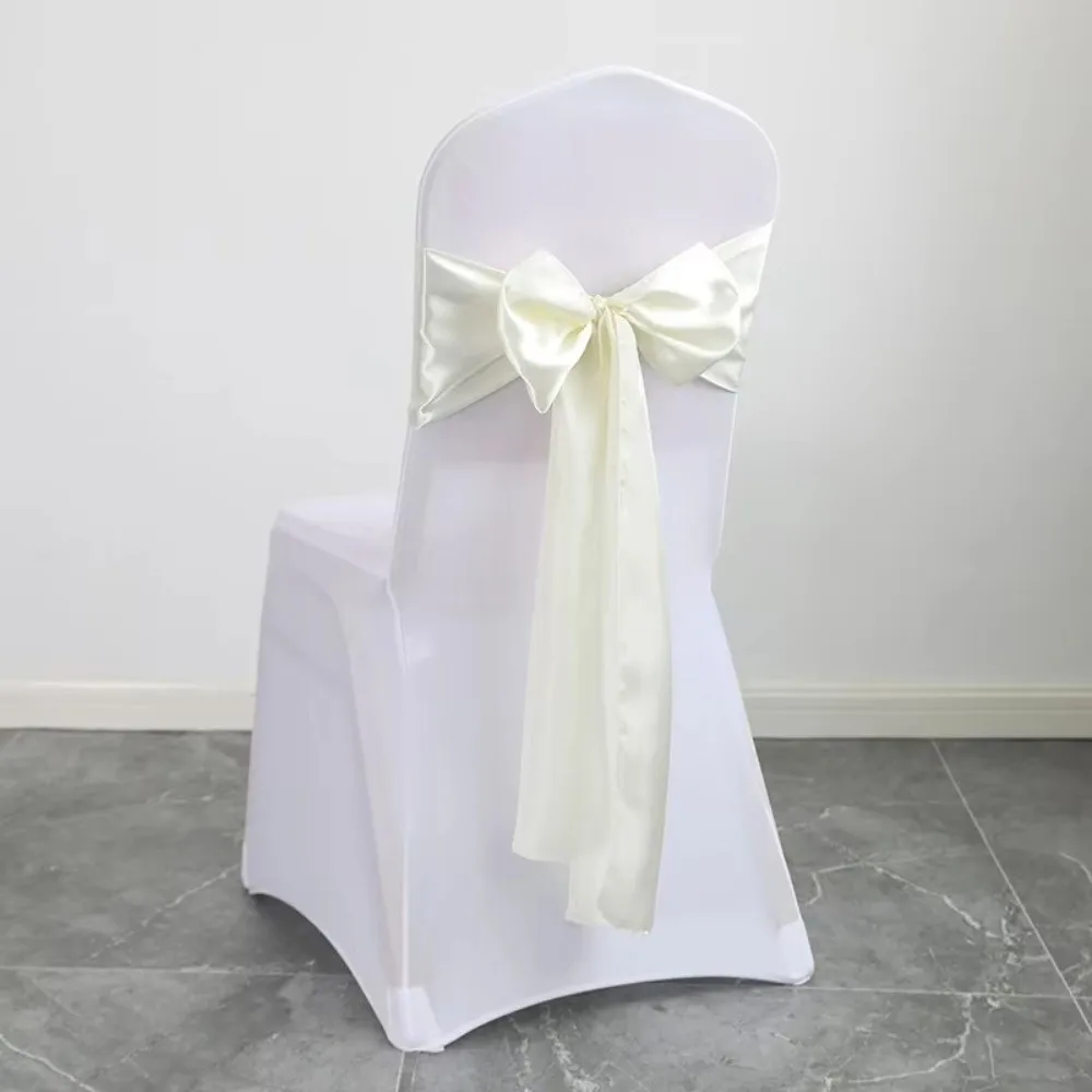 Butterfly Ties Satin Chair Sashes Self Tie Elegant Design Wedding Chair Bows Chair Ribbon Ties Festival Celebration