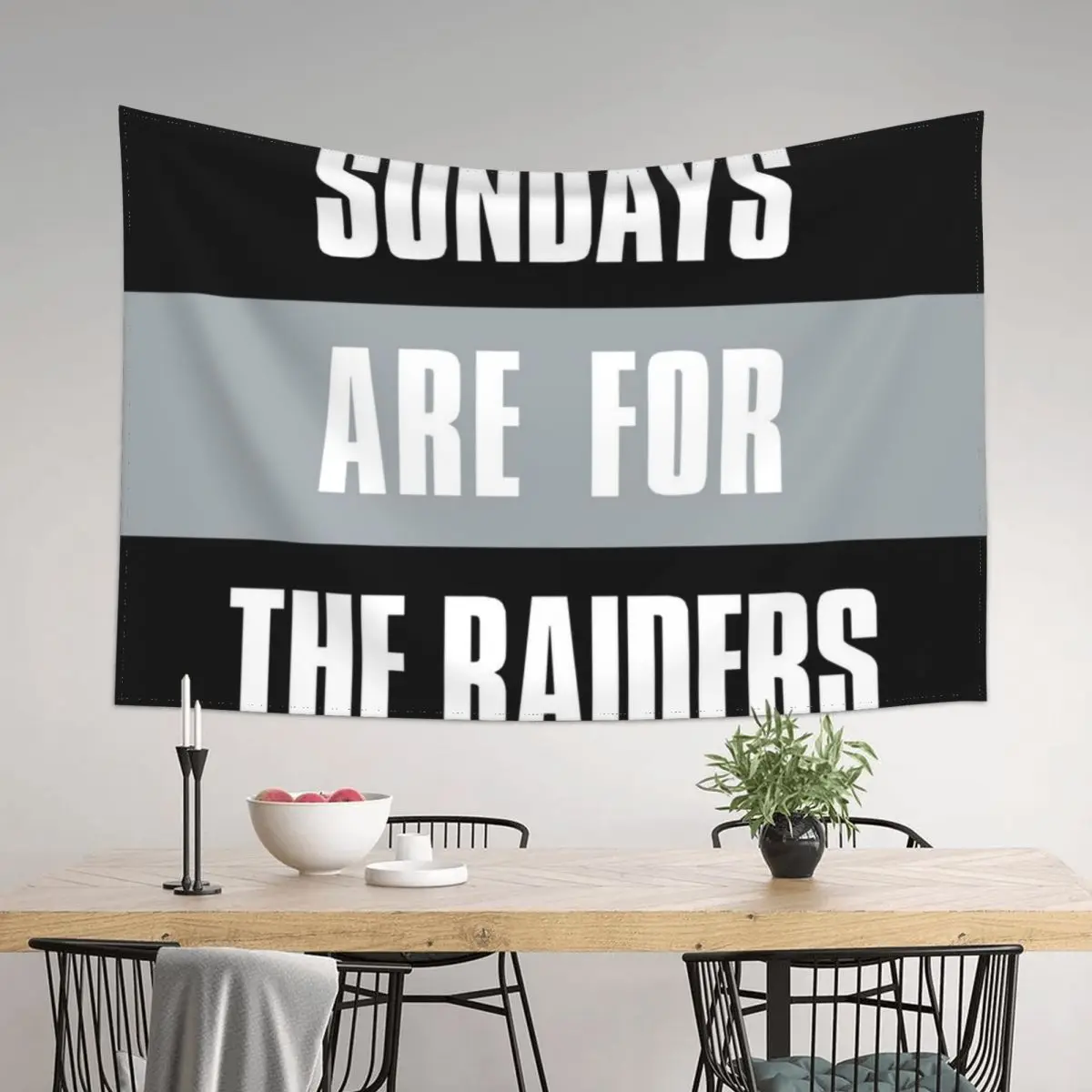 

Sundays are for The Raiders, Oakland Football Tapestry Anime Decor Room Decor Korean Style Decorations For Room Tapestry