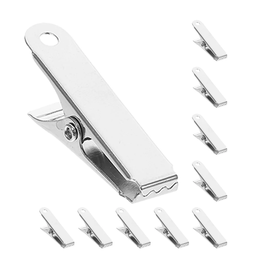 

10 шт. металлические зажимы типа «крокодил» железная проволока для прокладки кабелей домашний офис заводская организация маленькие пружинные зажимы ремесленный проект