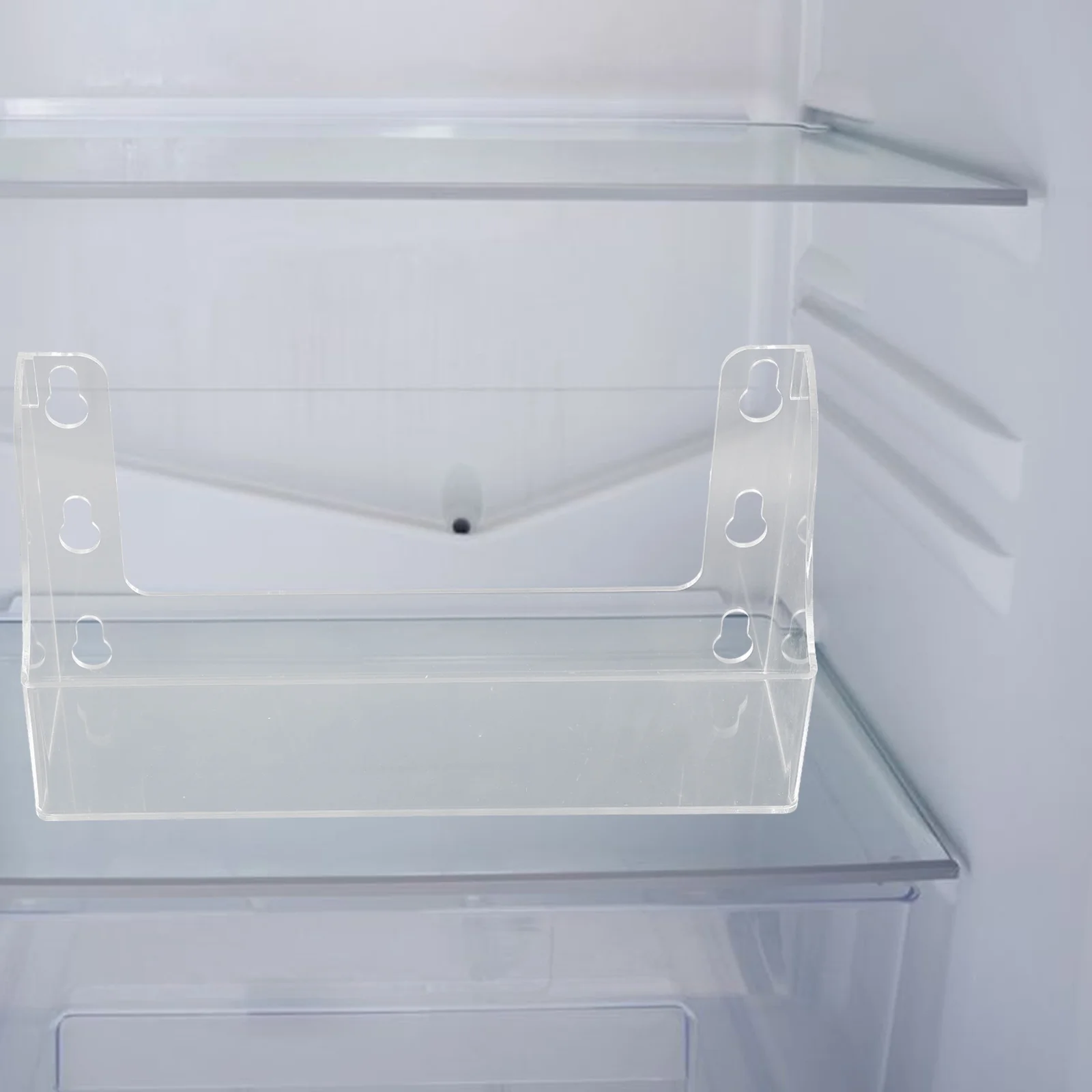 1Pcs Refrigerator Beverage Shelf Suction Storage Rack Transparent Acrylic Display Frame Fridge Organizer Refrigerator Rack